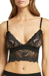 Kilo Brava Longline Lace Bralette In Black