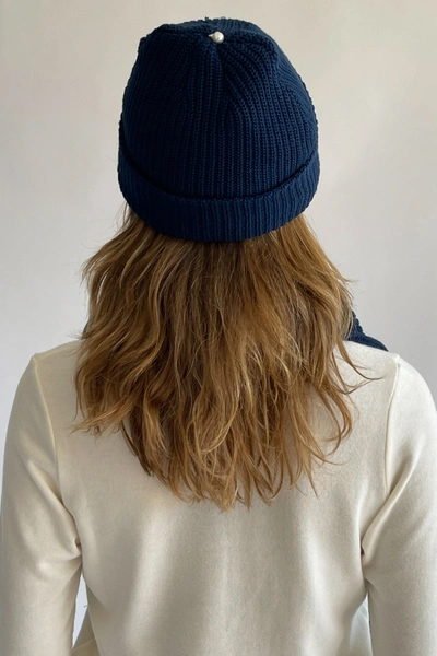 Donni. Pearl Beanie In Blue