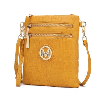 Mkf Collection By Mia K Scarlett Vegan Leather Crossbody Handbag For Women In Yellow