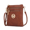Mkf Collection By Mia K Scarlett Vegan Leather Crossbody Handbag For Women In Brown