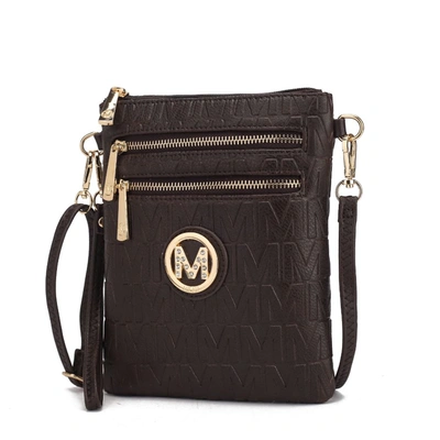 Mkf Collection By Mia K Scarlett Vegan Leather Crossbody Handbag For Women In Gold