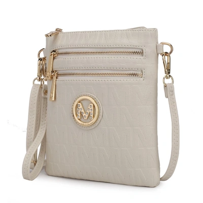 Mkf Collection By Mia K Scarlett Vegan Leather Crossbody Handbag For Women In White