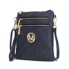 Mkf Collection By Mia K Scarlett Vegan Leather Crossbody Handbag For Women In Blue