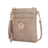 Mkf Collection By Mia K Scarlett Vegan Leather Crossbody Handbag For Women In Beige