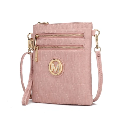 Mkf Collection By Mia K Scarlett Vegan Leather Crossbody Handbag For Women In Pink