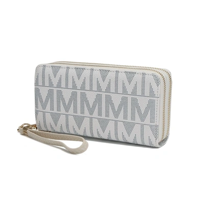 Mkf Collection By Mia K Danielle Milan M Signature Wallet Wristlet In White