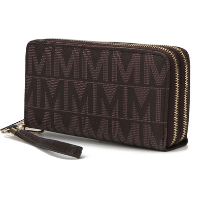 Mkf Collection By Mia K Danielle Milan M Signature Wallet Wristlet In Gold