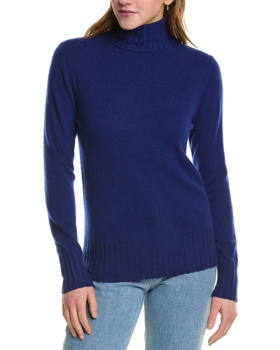 Ainsley Basic Cashmere Turtleneck Sweater In Navy