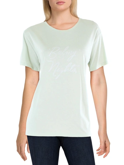 Charlie Holiday Womens Knit Pullover T-shirt In Green