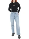 ALMOST FAMOUS WOMENS KNIT CUT-OUT CROPPED