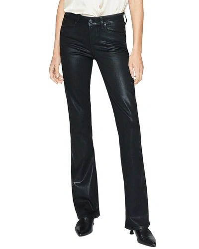 Paige Denim Sloane Black Fog Luxe Coating Low Rise Straight Fit Jean