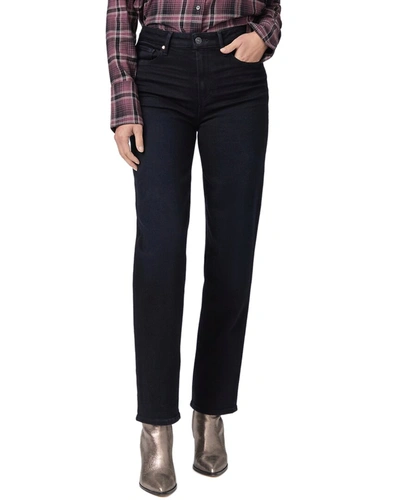Paige Denim Accent Black Fog Luxe Coating Ultra High Rise Straight Leg Jean