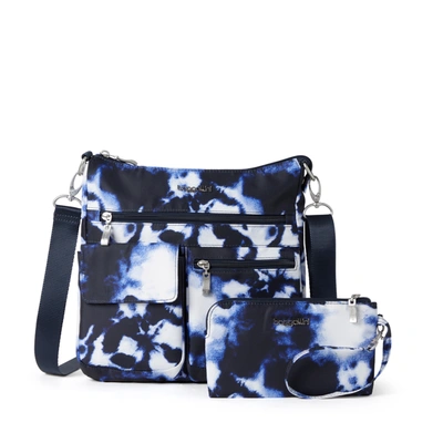 Baggallini Women's Modern Everywhere Slim Crossbody With Rfid Wristlet, Set 2 Piece In French Navy