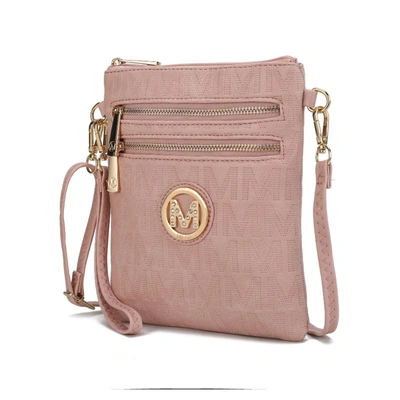 Mkf Collection By Mia K Andrea Milan M Signature Crossbody Handbag In Pink