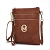 Mkf Collection By Mia K Andrea Milan M Signature Crossbody Handbag In Brown