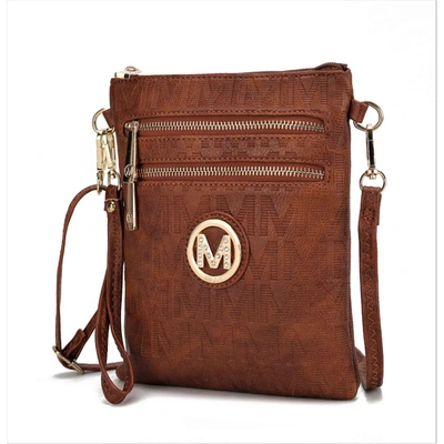 Mkf Collection By Mia K Andrea Milan M Signature Crossbody Handbag In Brown