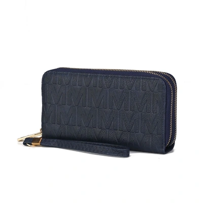 Mkf Collection By Mia K Aurora M Signature Wallet Handbag In Blue