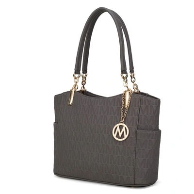 Mkf Collection By Mia K Malika M Signature Satchel Handbag In Grey
