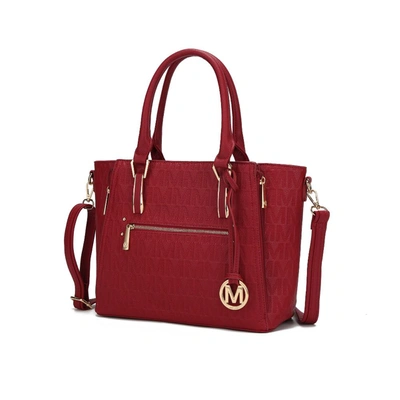 Mkf Collection By Mia K Cairo M Signature Satchel Handbag In Red