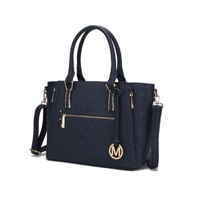 Mkf Collection By Mia K Cairo M Signature Satchel Handbag In Blue