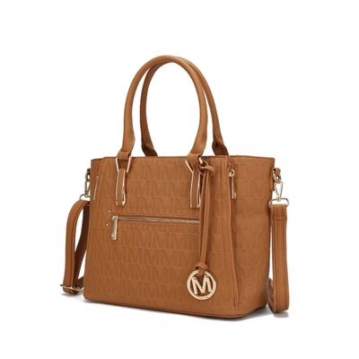 Mkf Collection By Mia K Cairo M Signature Satchel Handbag In Brown