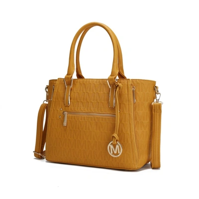 Mkf Collection By Mia K Cairo M Signature Satchel Handbag In Yellow