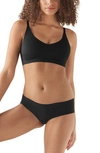 True & Co. True Body Triangle Convertible Strap Bralette In Black