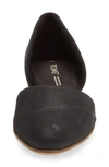 Toms Jutti Womens Suede Calf Hair D'orsay In Black Leather