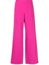 Emporio Armani Palazzo Trousers In Red