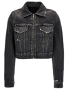 Givenchy Cropped Denim Jacket In Black