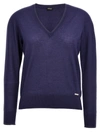 Kiton Women V-neck Sweater In Blue