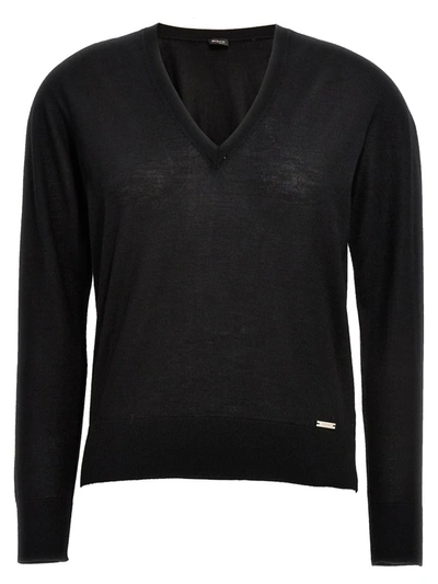 Kiton V-neck Jumper In Black