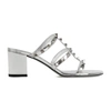 Valentino Garavani Rockstud Mirror-effect Slide Sandal 60mm Woman Silver 41.5