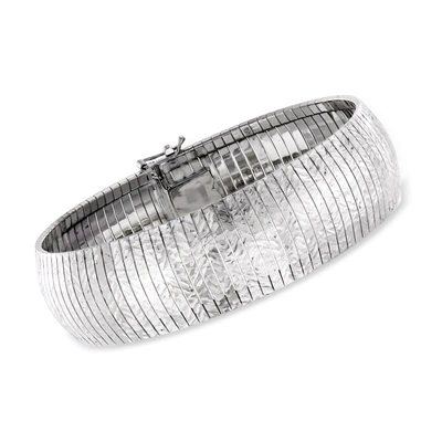 Ross-simons Italian Sterling Silver Diamond-cut Omega Bracelet