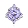 ROSS-SIMONS TANZANITE FLOWER BURST RING IN STERLING SILVER