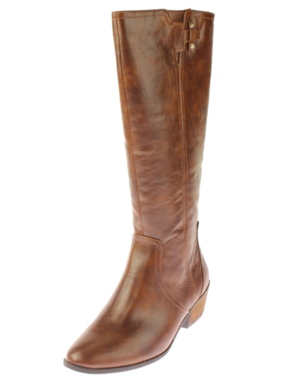 Dr. Scholl's Shoes Brilliance Womens Stretch Knee High Riding Boots In Brown