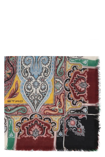 Etro Paisley Print Cashmere Shawl In Multicolor
