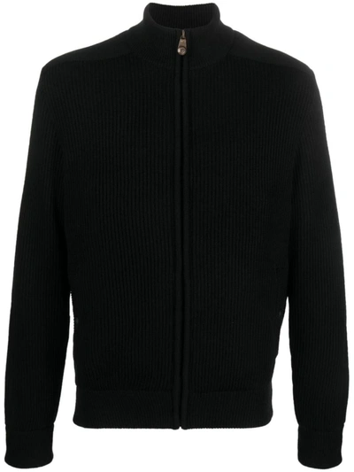 Paul & Shark Full Zipper Sweater Clothing In Black