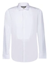 Dsquared2 Poplin Cotton Shirt With Spread Collar In White