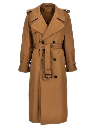 Wardrobe.nyc Double-breasted Trench Coat In Marrón