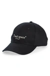 Off-white I Need Space Cotton Drill Baseball Cap In Black/ Ivory