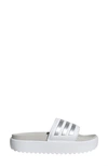 Adidas Originals Adidas Women's Adilette Platform Slides In White/zero Metallic/grey