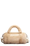 Rag & Bone Cloud Mini Faux Fur Duffle In Natural