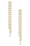 Ettika Crystal Multi Chain Dangle Drop Earrings In Gold