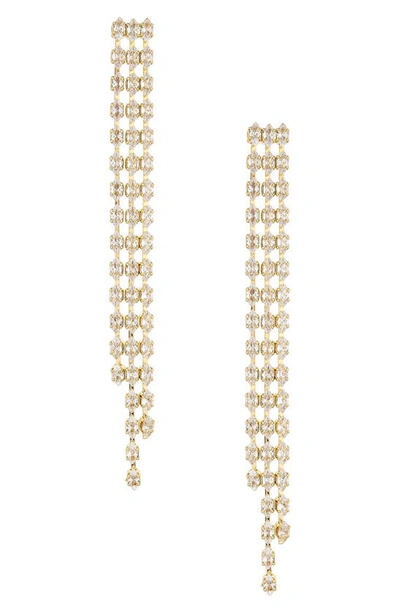Ettika Crystal Multi Chain Dangle Drop Earrings In Gold