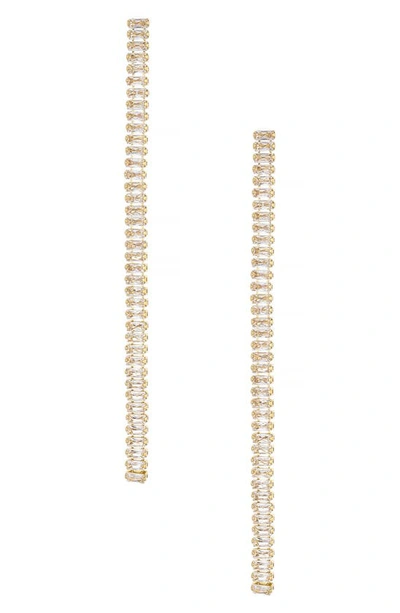 Ettika Crystal Ladder Linear Drop Earrings In Gold