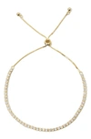 Argento Vivo Cubic Zirconia Tennis Bolo Bracelet In Gold