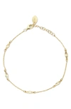 Argento Vivo Diamond Cut Station Bracelet In Gold