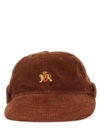 Baracuta Logo Embroidered Corduroy Foldable Brim Hat In Brown