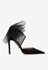 Jimmy Choo Averly 100 Bow-trimmed Pumps In Black